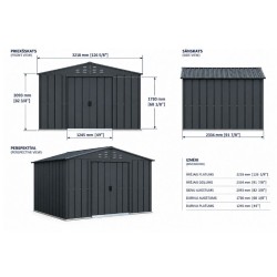 Metallist aiakuur 3,2 x 2,4