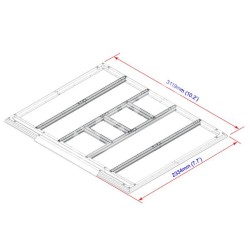 Aiakuuri põrandaraam 3,2 x 2,4 m